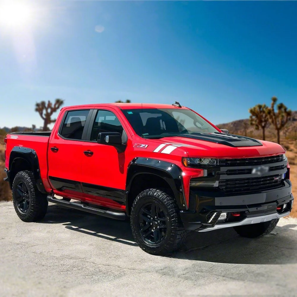 Air Design Off-Road Styling Kit with Fender Vents; Satin Black (19-21 Silverado 1500 Crew Cab w/ 5.80-Foot Short Box; 2022 Silverado 1500 LTD Crew Cab w/ 5.80-Foot Short Box)