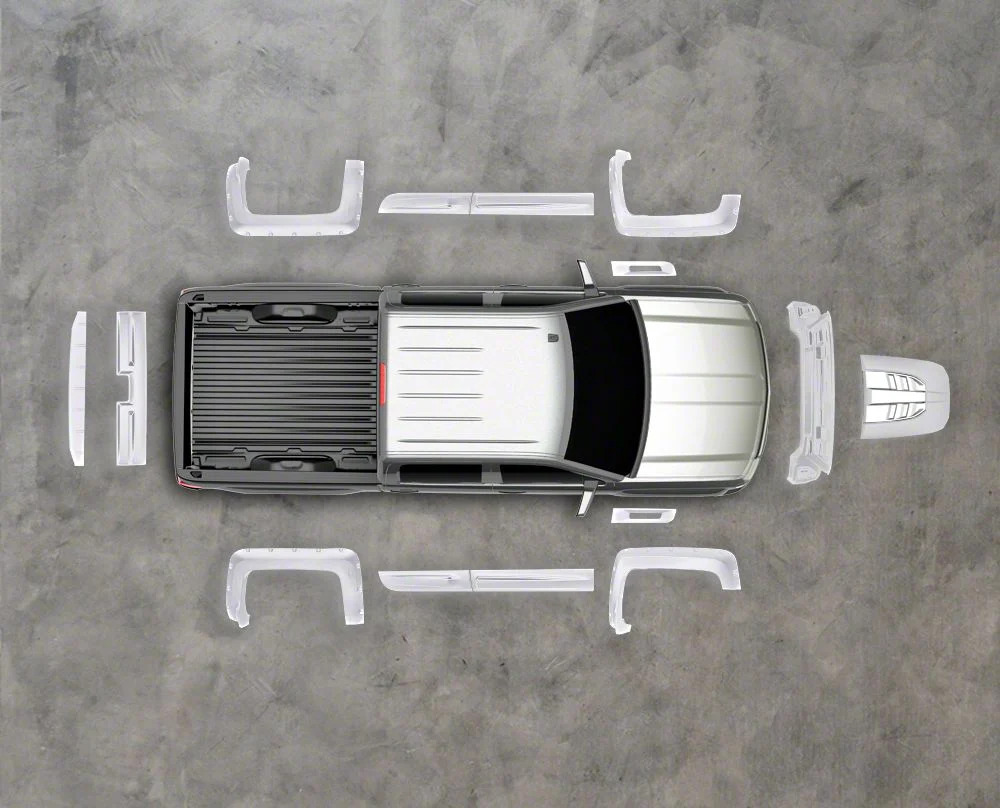 Air Design Off-Road Styling Kit with Fender Vents; Unpainted (16-18 Silverado 1500 Crew Cab w/ 6.50-Foot Standard Box)