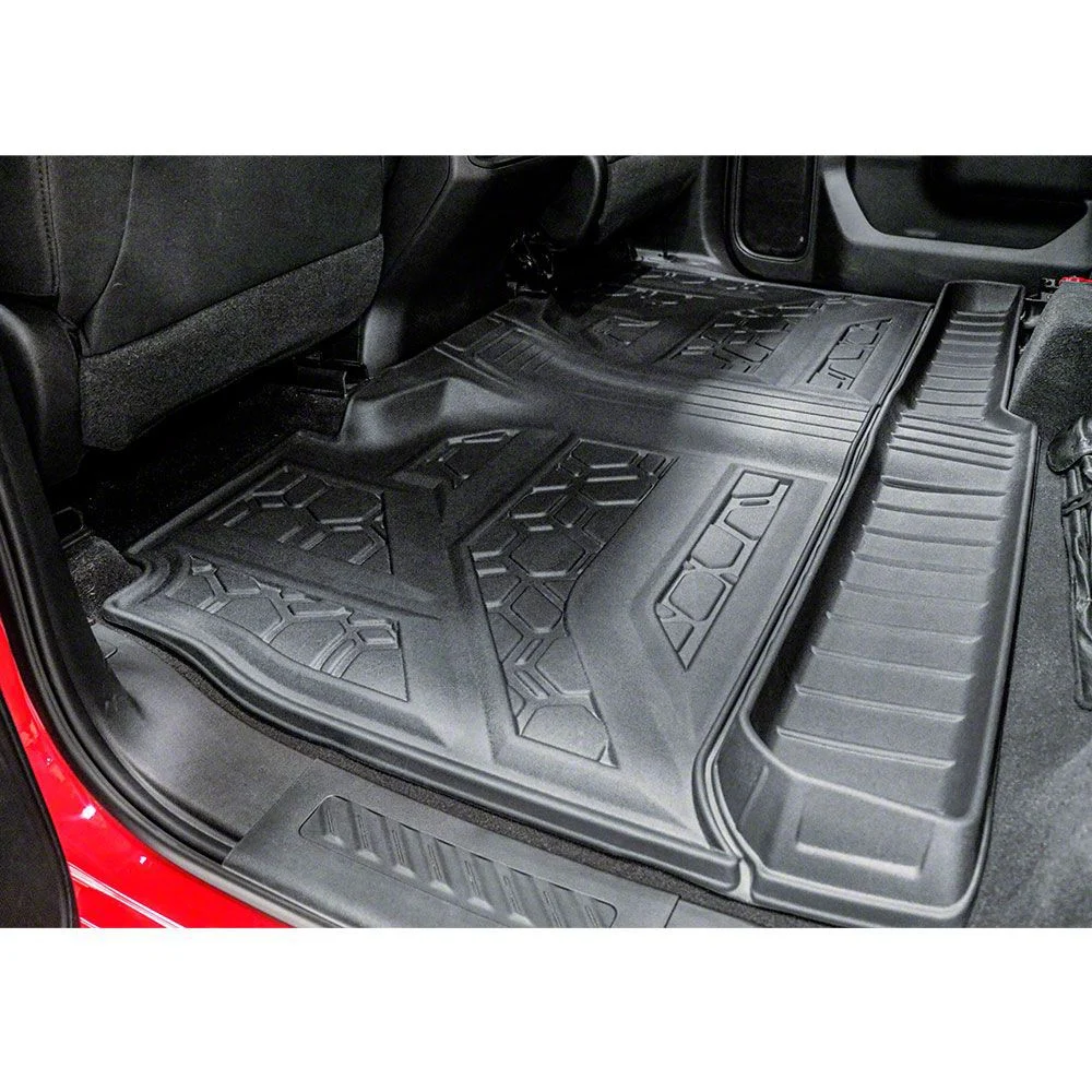 Air Design Soft Touch Front and Rear Floor Liners; Black (19-26 Silverado 1500 Crew Cab)