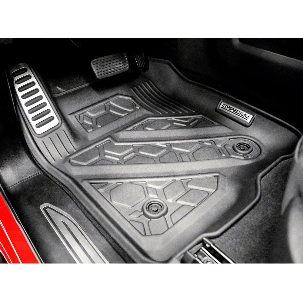 Air Design Soft Touch Front Floor Liners; Black (19-26 Silverado 1500 Regular Cab, Double Cab)