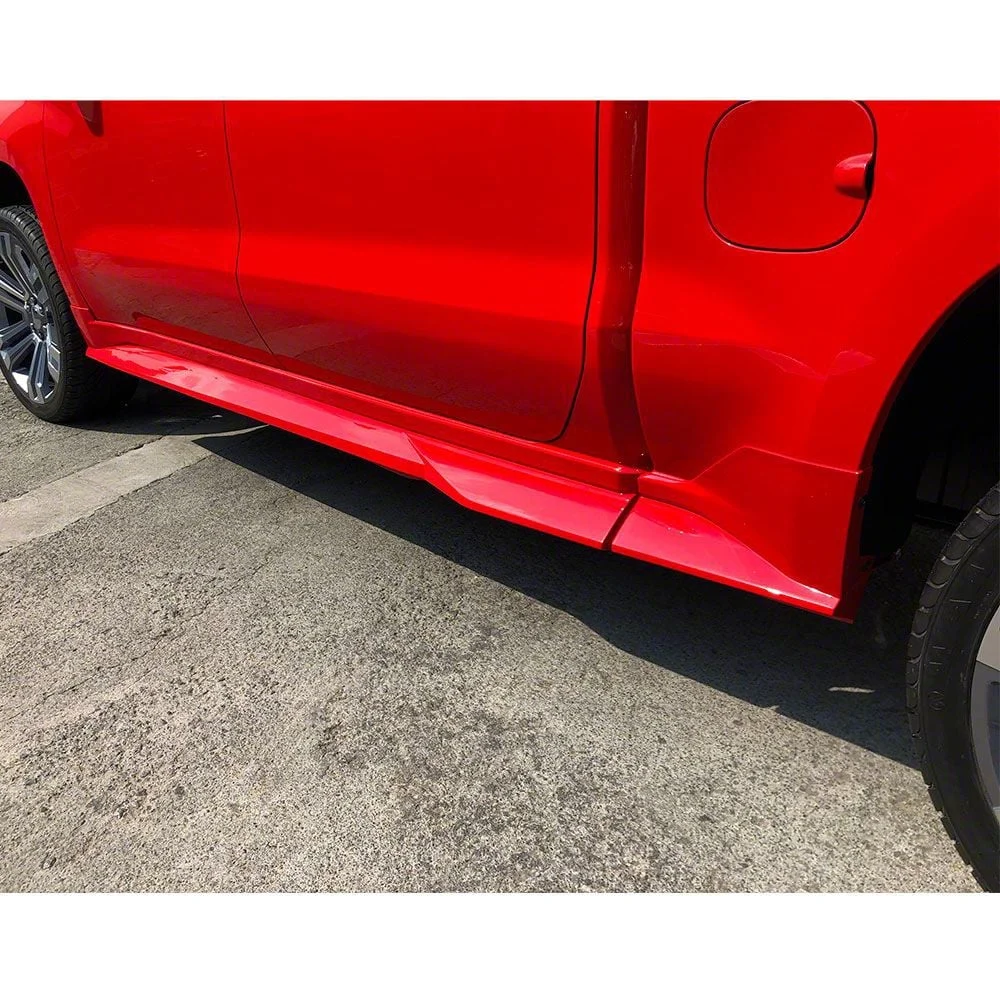 Air Design Street Series Side Skirt; Passenger Side; Satin Black (19-26 Silverado 1500 Crew Cab w/ 5.80-Foot Short Box)