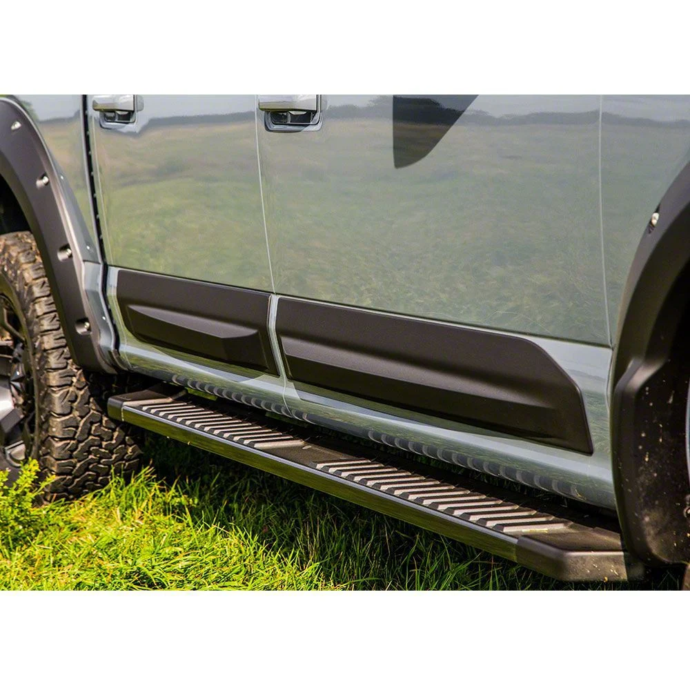 Air Design Door Rocker Panels; Satin Black (17-22 F-250 Super Duty SuperCrew)