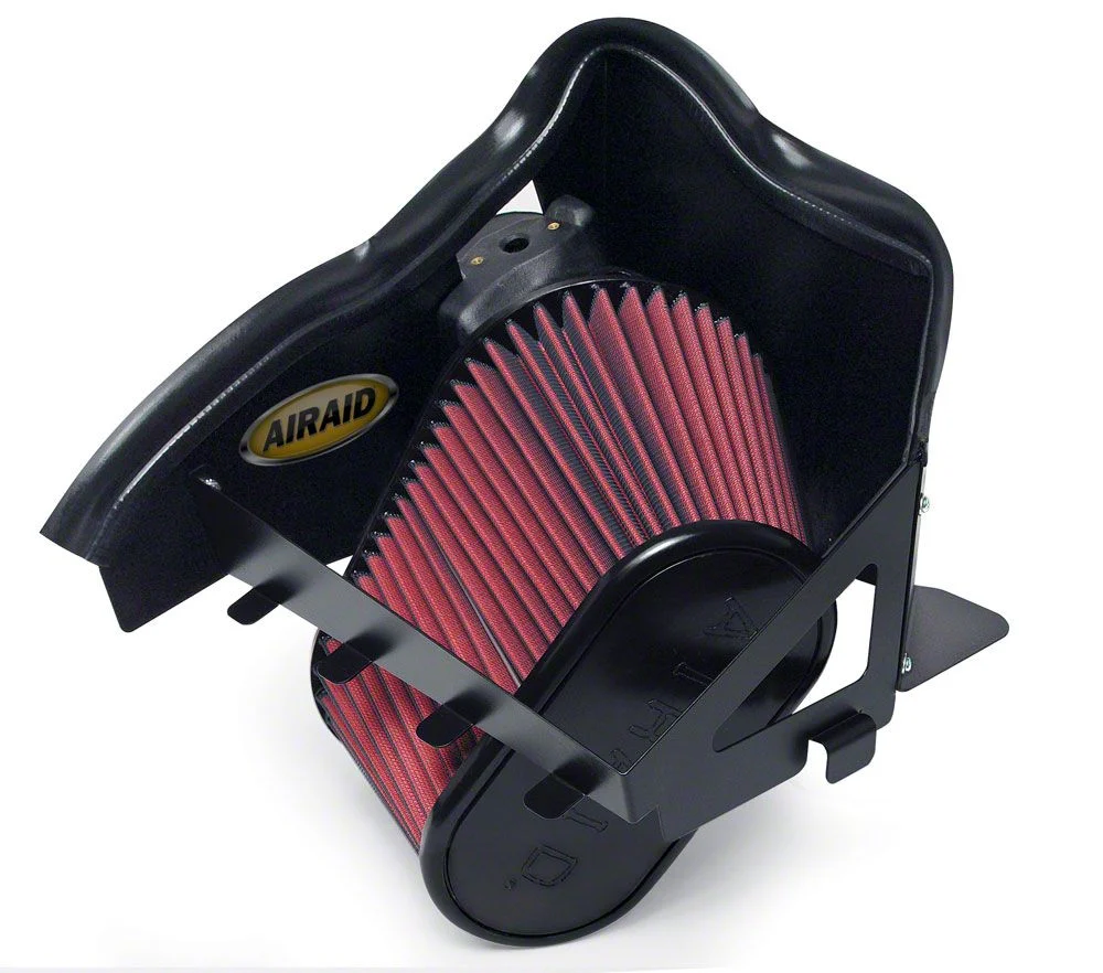 Airaid QuickFit Air Dam with Red SynthaFlow Oiled Filter (03-04 5.9L RAM 3500 w/o Quiet Hood Pad)