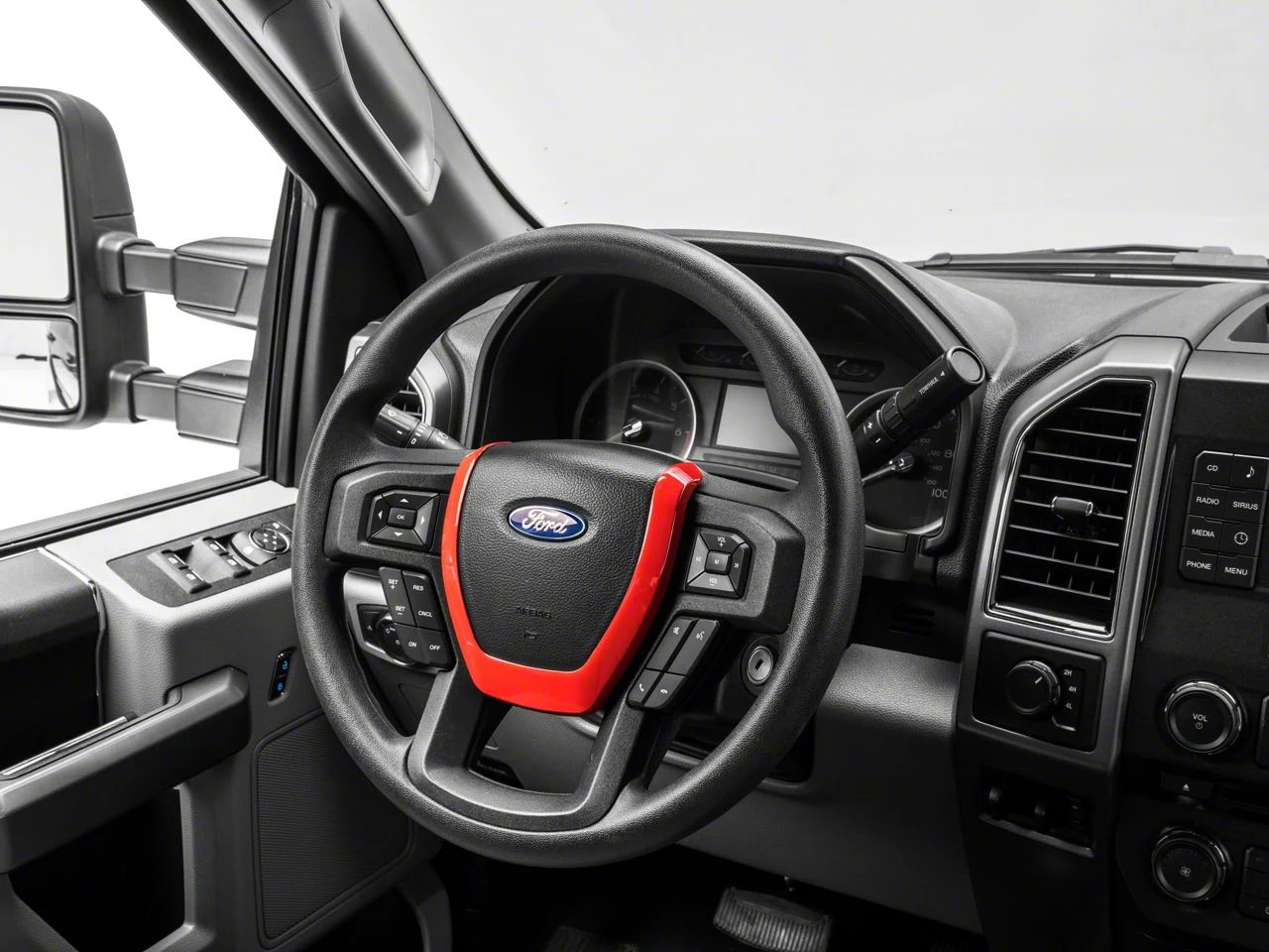 RedRock Steering Wheel Horn Trim; Red (17-22 F-350 Super Duty)