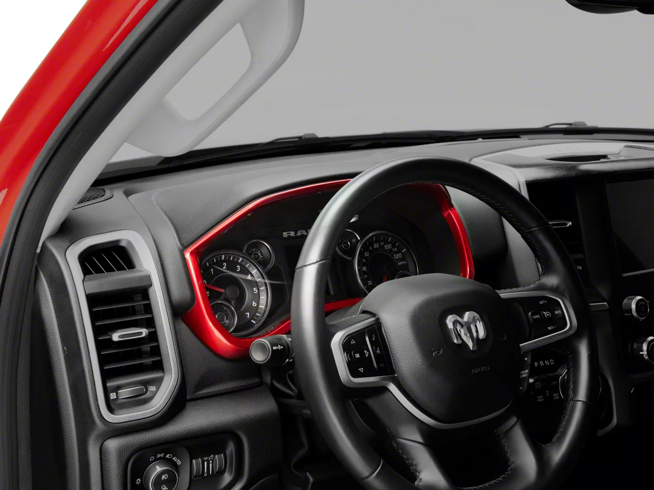 RedRock Gauge Cluster Trim; Red (19-26 RAM 1500)