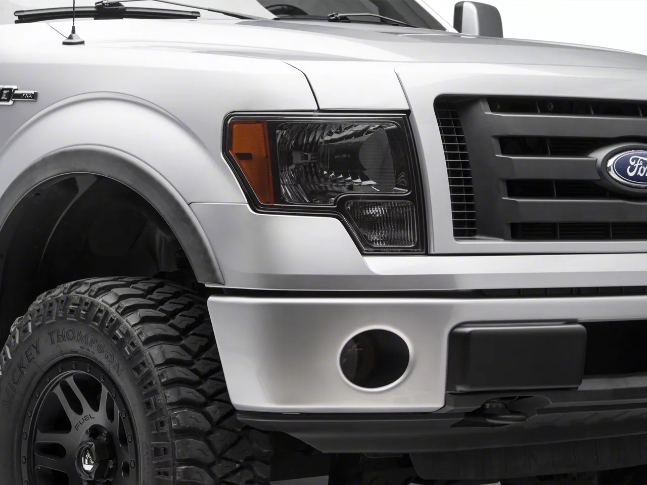 SEC10 Headlight, Fog Light and Tail Light Tint; Smoked (09-14 F-150)