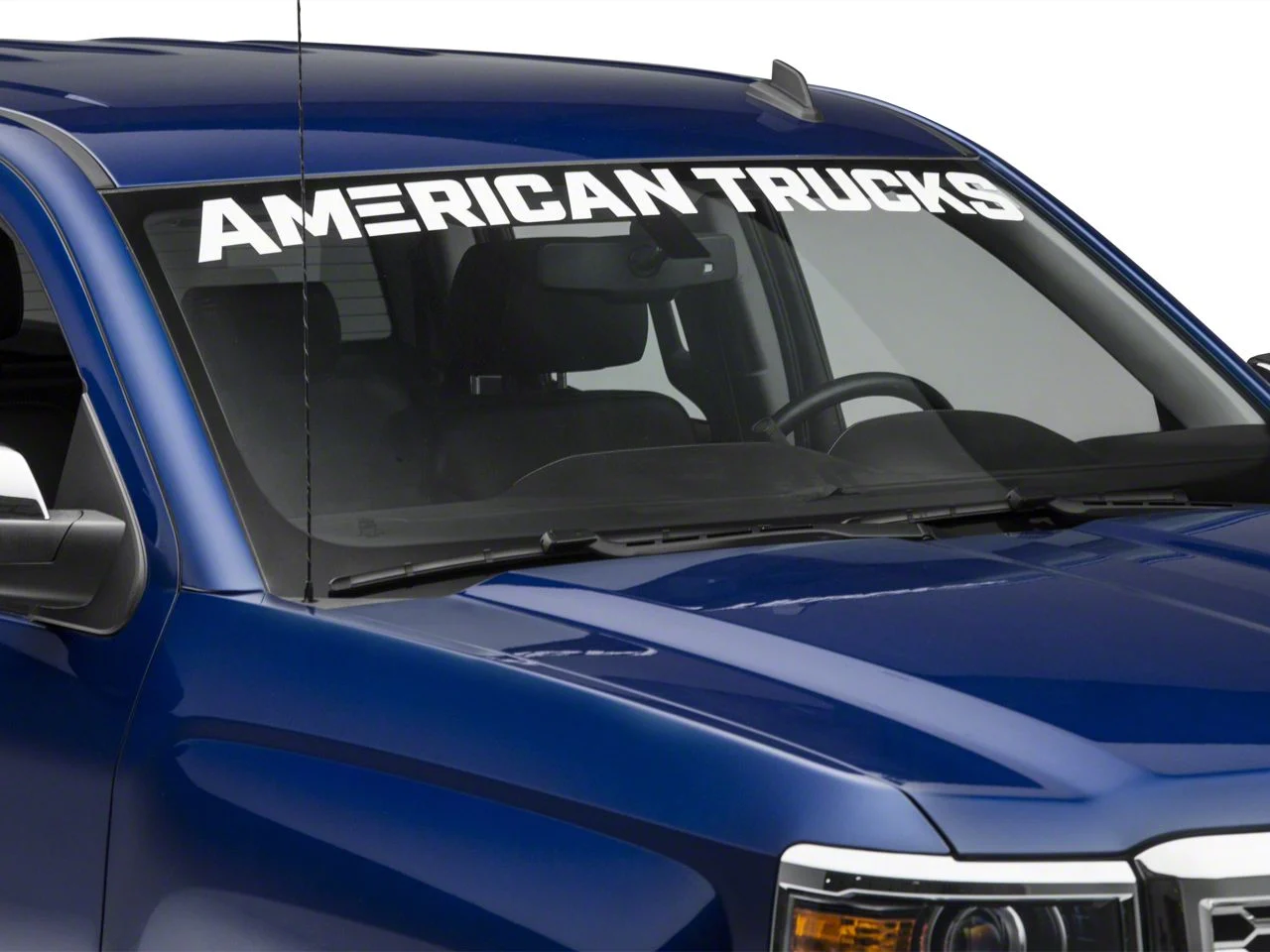SEC10 AmericanTrucks Windshield Banner; White (07-26 Silverado 1500)