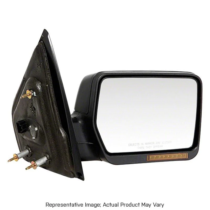 Replacement Powered Heated Mirror; Passenger Side; Chrome (04-06 F-150 w/ Signal Lamp & w/o Puddle Light)