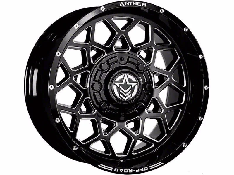 Anthem Off-Road Avenger Gloss Black Milled 5-Lug Wheel; 18x9; 18mm Offset (09-18 RAM 1500)