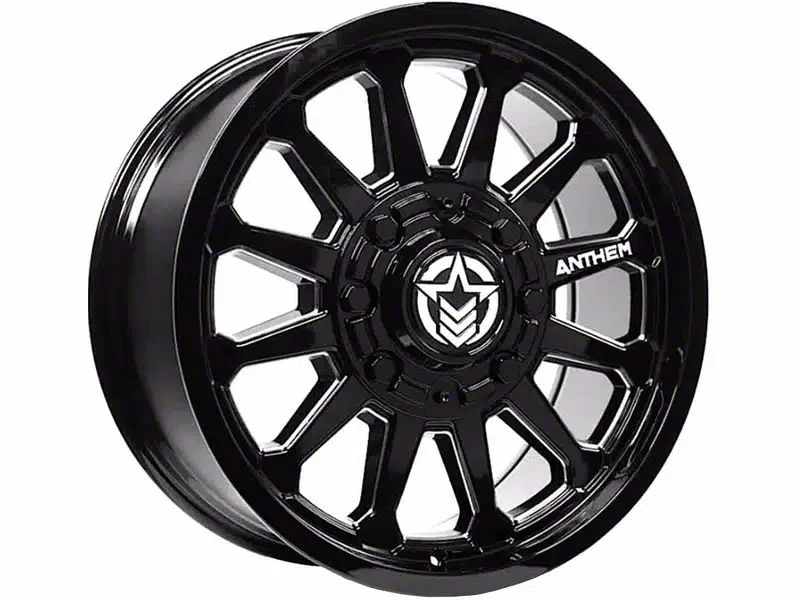 Anthem Off-Road Intimidator Gloss Black Milled 8-Lug Wheel; 20x9; 18mm Offset (07-10 Sierra 3500 HD SRW)