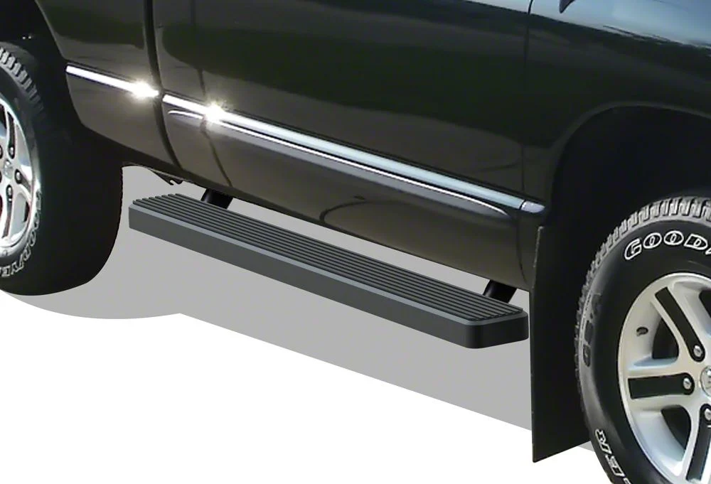 5-Inch iStep Running Boards; Black (02-08 RAM 1500 Regular Cab)