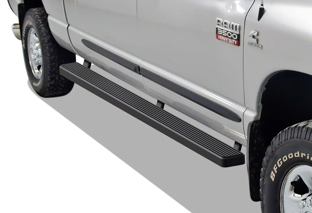 5-Inch iStep Running Boards; Black (09-18 RAM 1500 Crew Cab)