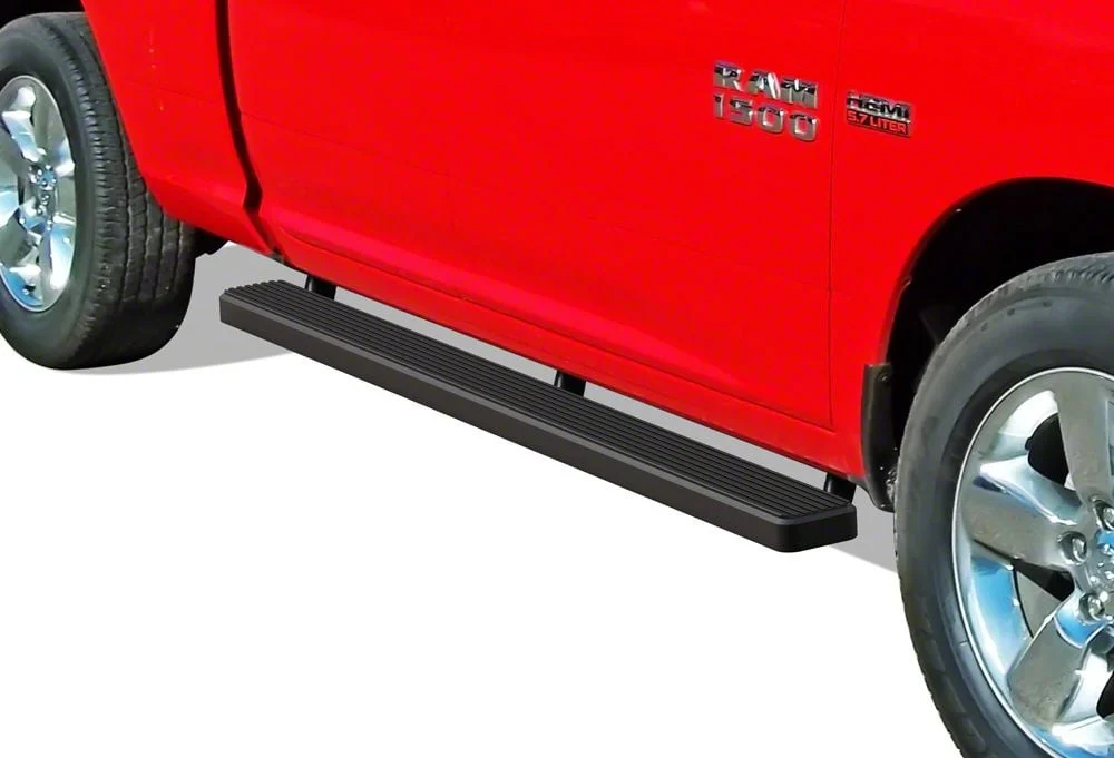 5-Inch iStep Running Boards; Black (09-18 RAM 1500 Quad Cab)