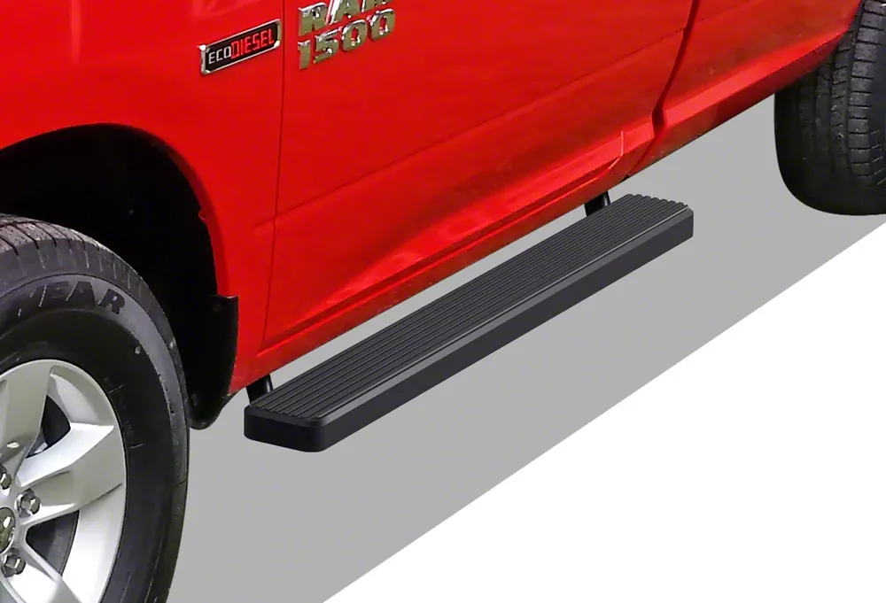 5-Inch iStep Running Boards; Black (09-18 RAM 1500 Regular Cab)