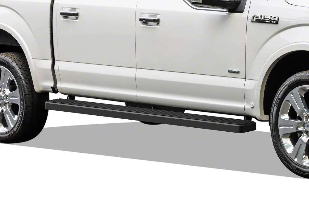 5-Inch iStep Running Boards; Black (15-26 F-150 SuperCrew)