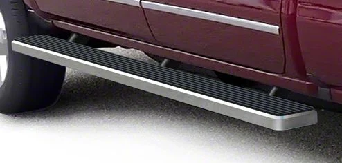 5-Inch iStep Running Boards; Hairline Silver (07-18 Sierra 1500 Crew Cab)