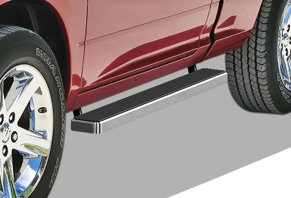 5-Inch iStep Running Boards; Hairline Silver (09-18 RAM 1500 Regular Cab)