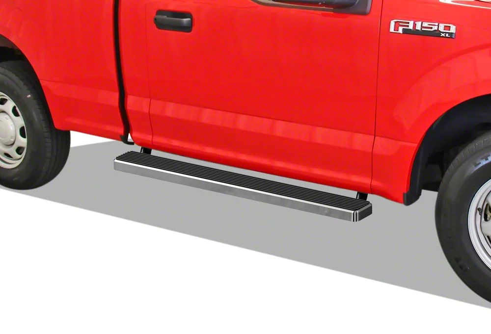 5-Inch iStep Running Boards; Hairline Silver (15-26 F-150 Regular Cab)
