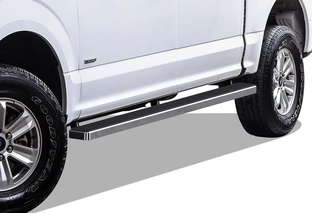 5-Inch iStep Running Boards; Hairline Silver (15-26 F-150 SuperCrew)