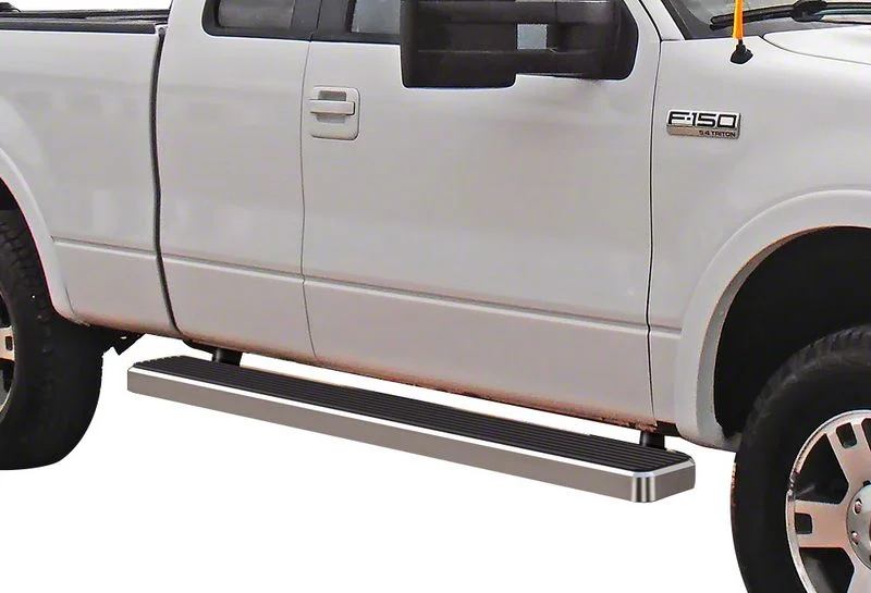 6-Inch iStep Running Boards; Hairline Silver (04-08 F-150 SuperCab)
