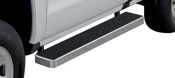 6-Inch iStep Running Boards; Hairline Silver (07-18 Sierra 1500 Regular Cab)