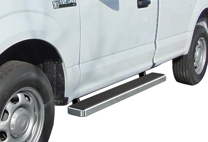 6-Inch iStep Running Boards; Hairline Silver (15-26 F-150 Regular Cab)