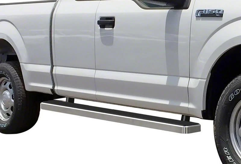 6-Inch iStep Running Boards; Hairline Silver (15-26 F-150 SuperCab)