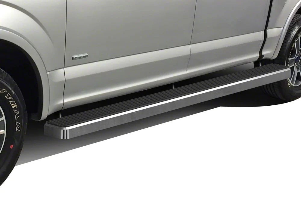6-Inch iStep Wheel-to-Wheel Running Boards; Hairline Silver (15-26 F-150 SuperCrew)