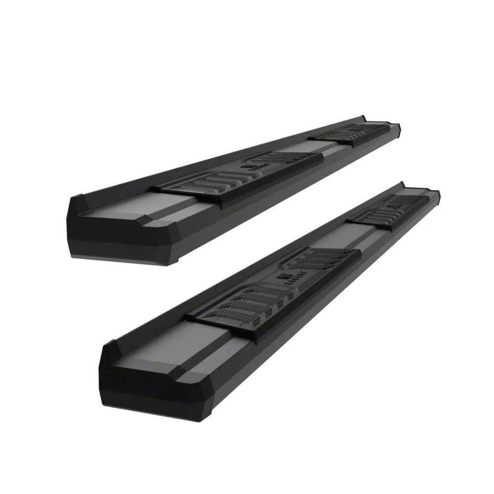 OE Style Running Boards; Black (07-18 Silverado 1500 Extended/Double Cab)