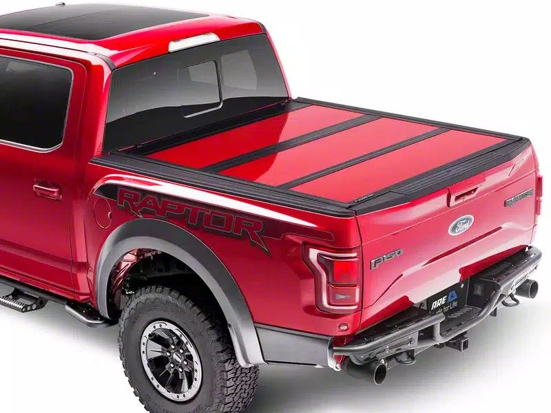 A.R.E. Fusion Tri-Fold Tonneau Cover; Shadow Black (15-26 F-150 w/ 5-1/2-Foot Bed)