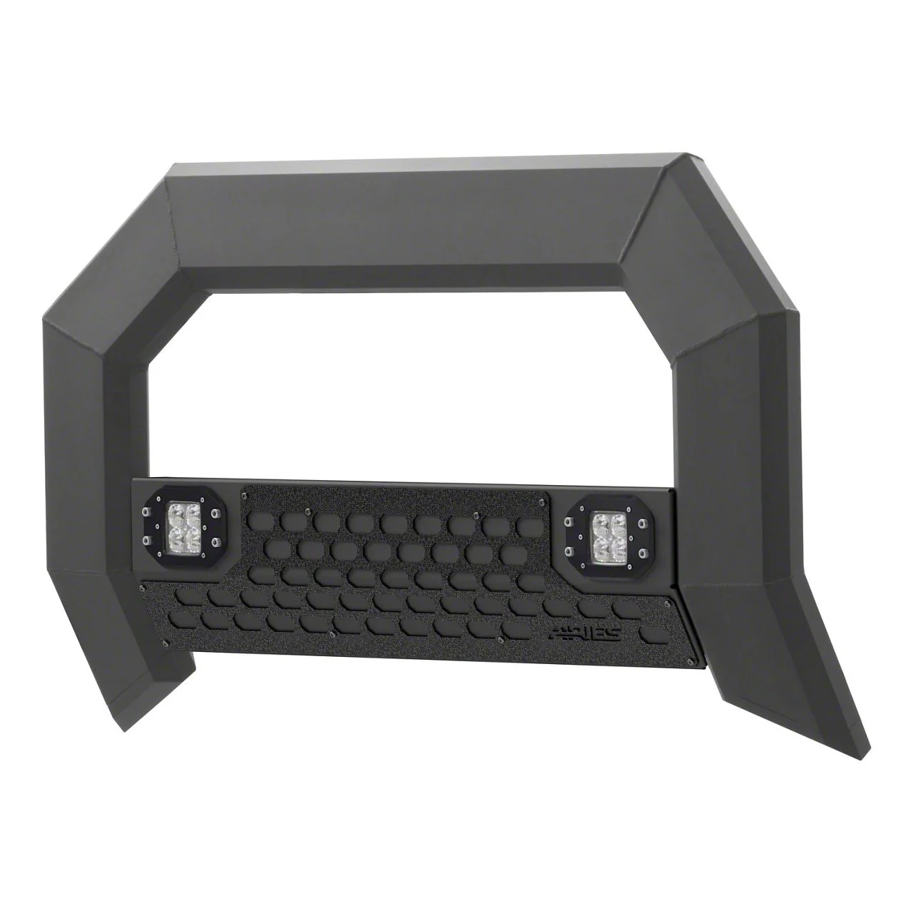 5.50-Inch AdvantEDGE Bull Bar with 2-Inch LED Cube Lights; Carbide Black (17-22 F-350 Super Duty)
