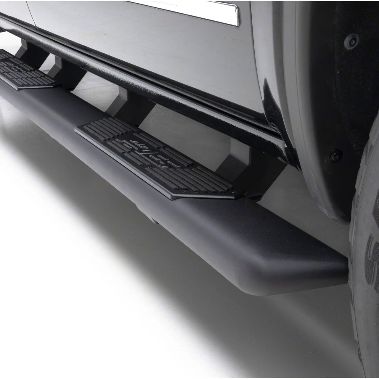 AscentStep 5.50-Inch Running Boards; Carbide Black (17-26 F-350 Super Duty SuperCrew)