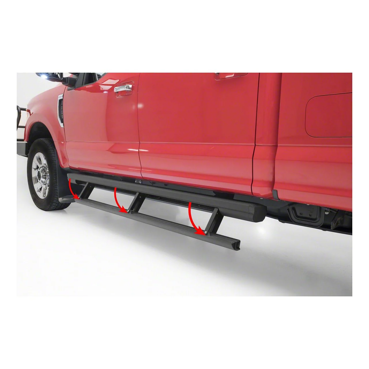 ActionTrac Powered Running Boards; Carbide Black (11-16 F-350 Super Duty SuperCrew)