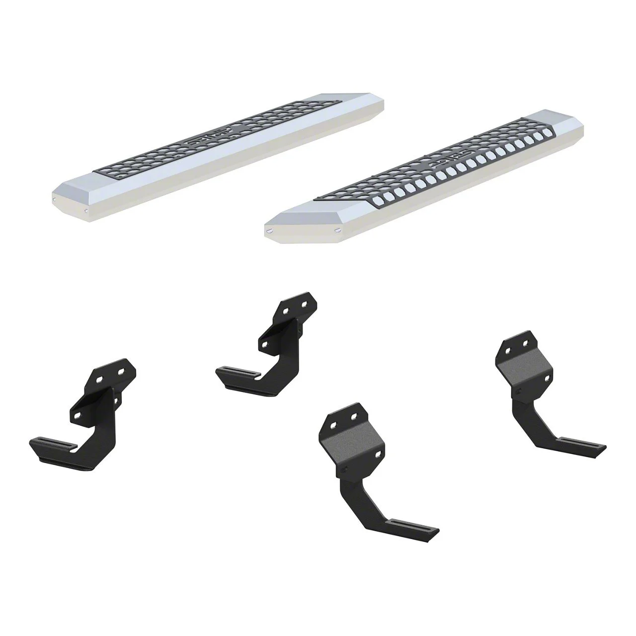 AdvantEDGE 5.50-Inch Side Step Bars; Chrome (17-26 F-250 Super Duty Regular Cab)