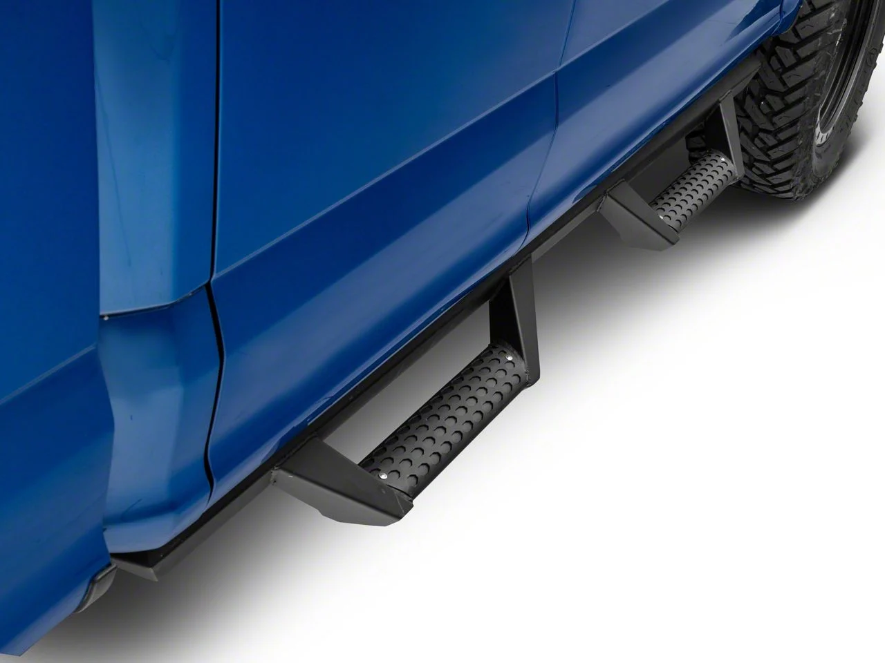 AR Drop Side Step Bars; Matte Black (15-25 F-150 SuperCab)