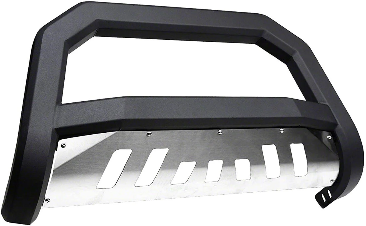 AR Series Bull Bar with Aluminum Skid Plate; Matte Black (11-16 F-350 Super Duty)