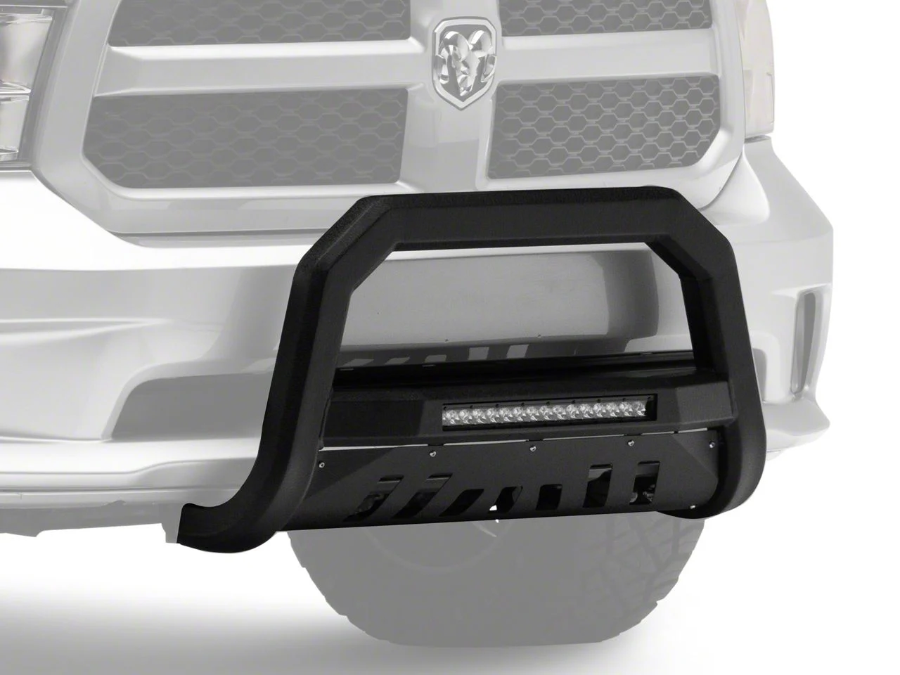 AR Series Bull Bar with LED Light Bar; Textured Black (09-18 RAM 1500, Excluding Rebel)