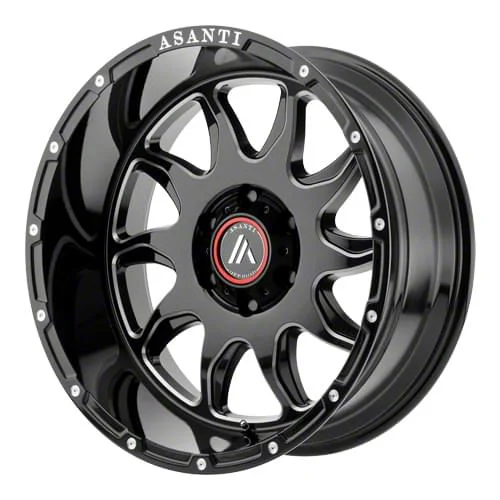 Asanti Ballistic Gloss Black Milled 6-Lug Wheel; 20x9; 18mm Offset (19-26 RAM 1500)