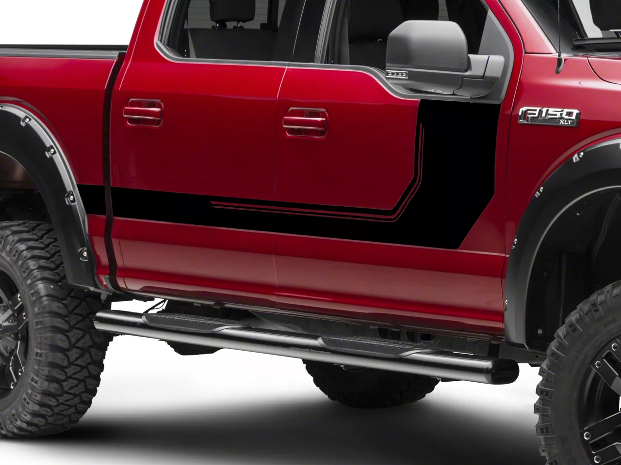 SEC10 Side Graphics; Gloss Black (17-22 F-250 Super Duty)