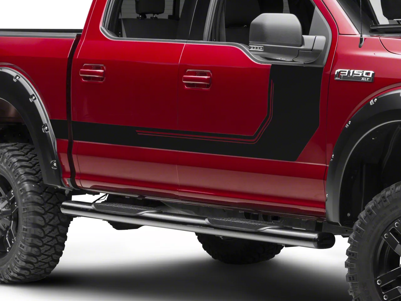 SEC10 Side Graphics; Matte Black (17-22 F-250 Super Duty)