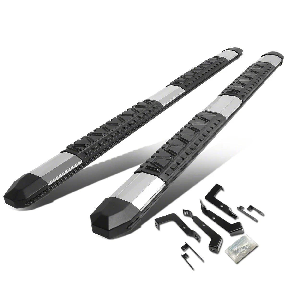 5-Inch Running Boards; Stainless Steel (02-08 RAM 1500 Quad Cab)
