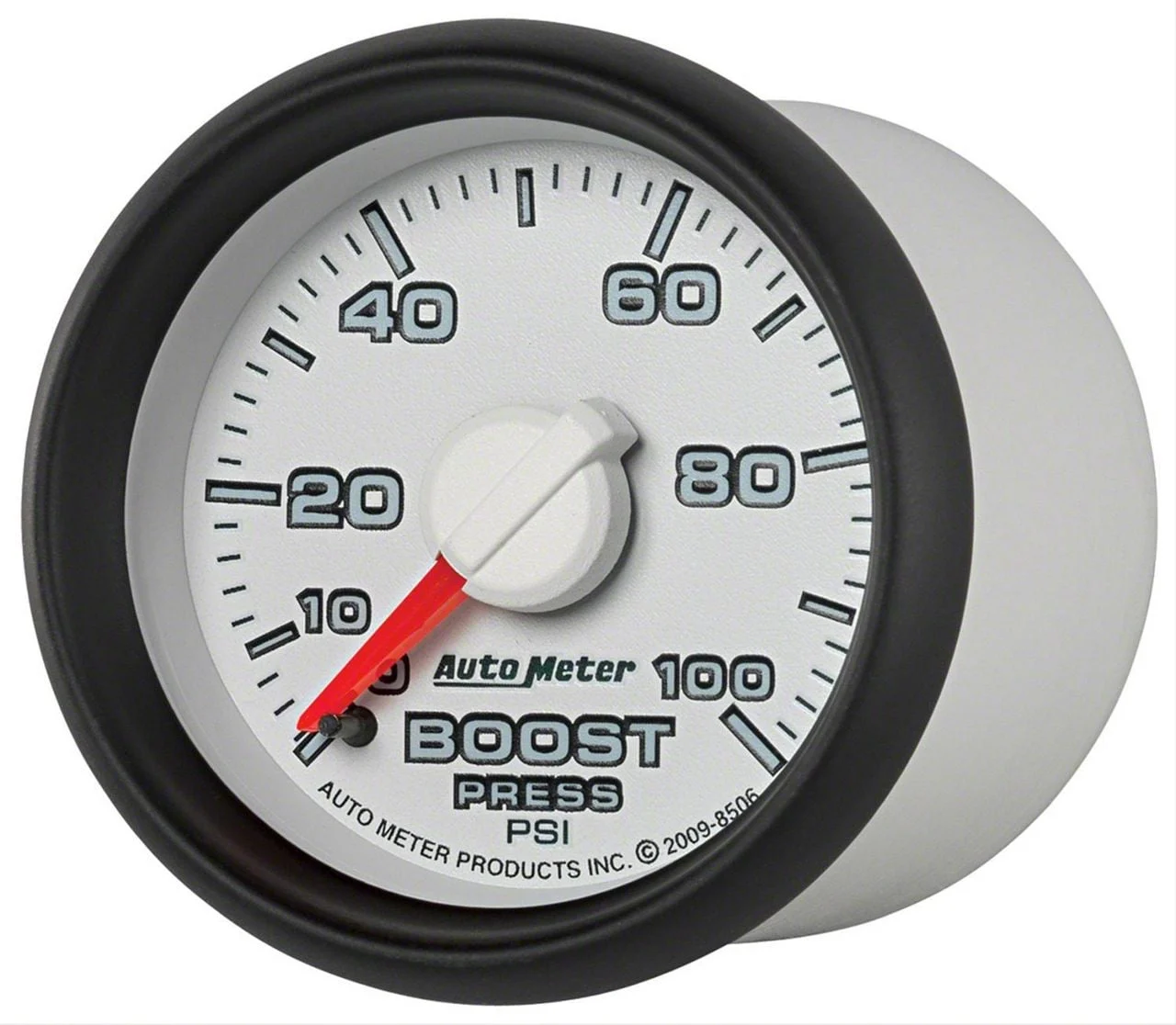 Auto Meter Gen 3 Dodge Factory Match Series 2-1/16-Inch Boost Gauge; 0-100 PSI; Mechanical (03-09 RAM 2500)