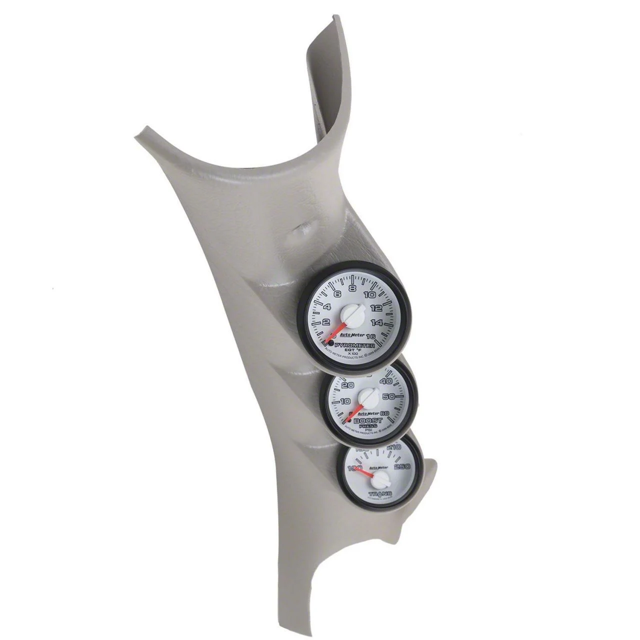Auto Meter Phantom Series A-Pillar Diesel Gauge Kit; Boost/EGT/Transmission Temp (03-09 RAM 2500)