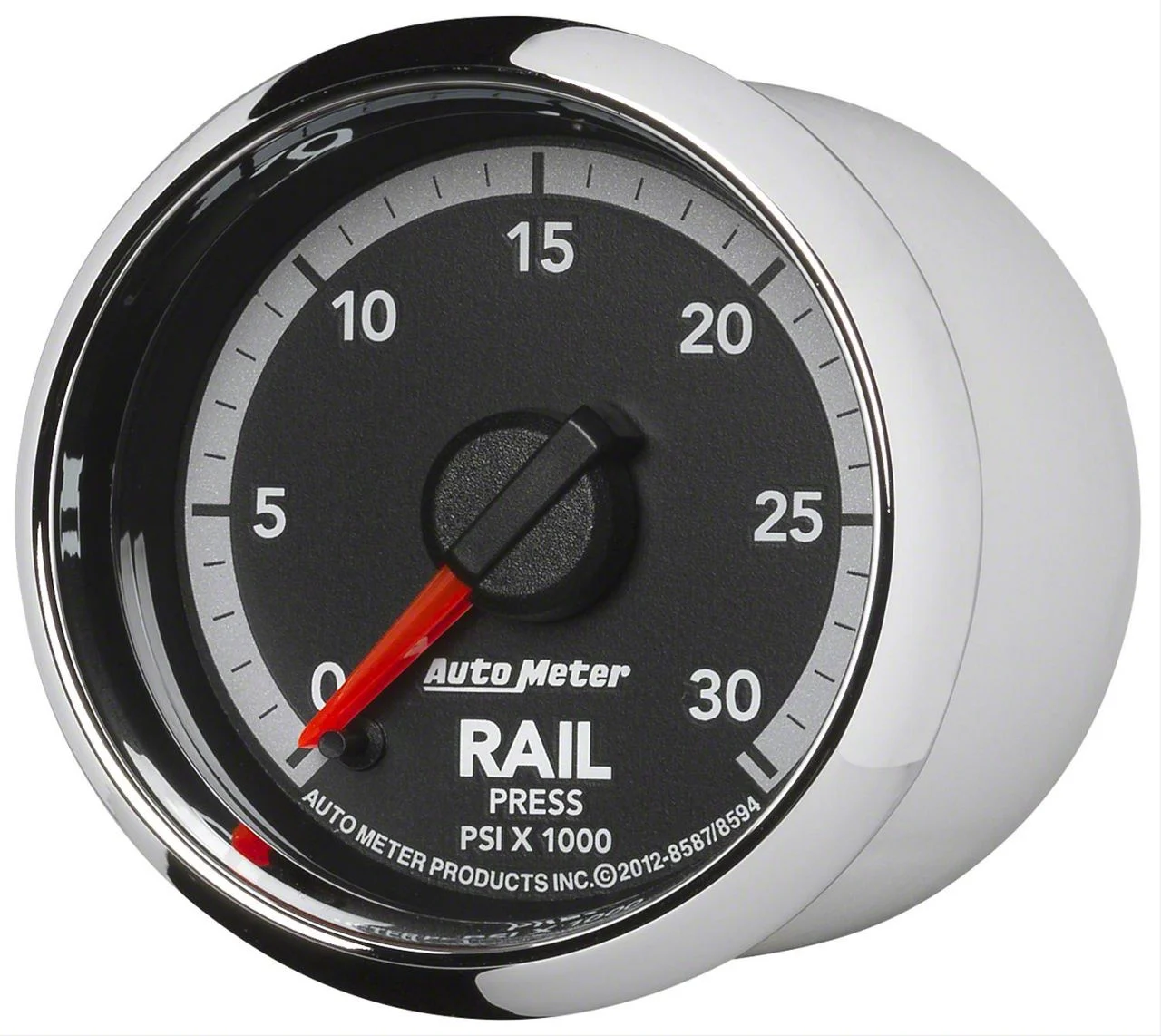 Auto Meter Gen 4 Dodge Factory Match Series 2-1/16-Inch Fuel Rail Pressure Gauge; 0-30K PSI; Digital Stepper Motor (10-18 RAM 3500)