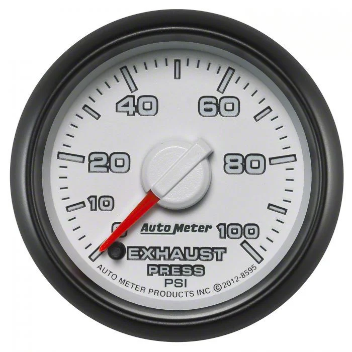 Auto Meter Gen 3 Dodge Factory Match Series 2-1/16-Inch Exhaust Pressure Gauge; 0-100 PSI (03-09 RAM 3500)