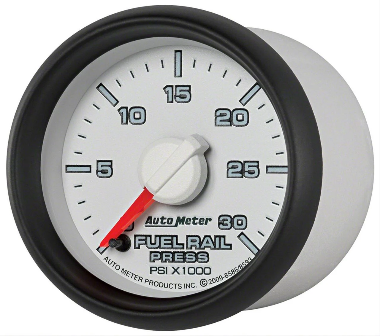 Auto Meter Gen 3 Dodge Factory Match Series 2-1/16-Inch Fuel Rail Pressure Gauge; 0-30K PSI; Digital Stepper Motor (03-06 5.9L RAM 3500)