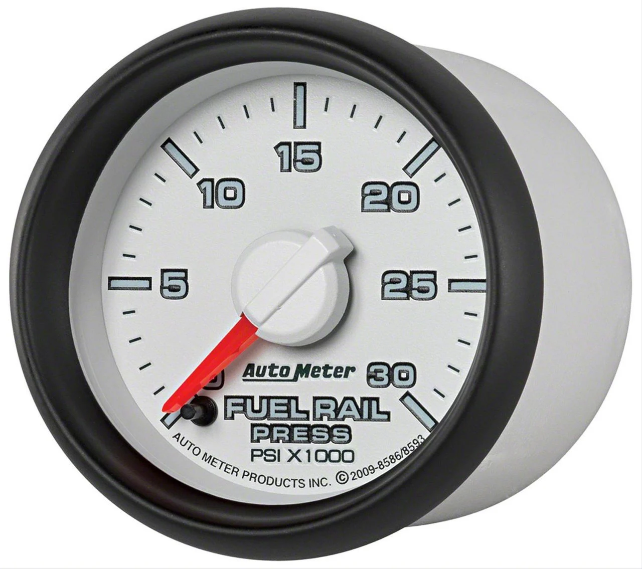 Auto Meter Gen 3 Dodge Factory Match Series 2-1/16-Inch Fuel Rail Pressure Gauge; 0-30K PSI; Digital Stepper Motor (07-09 6.7L RAM 3500)