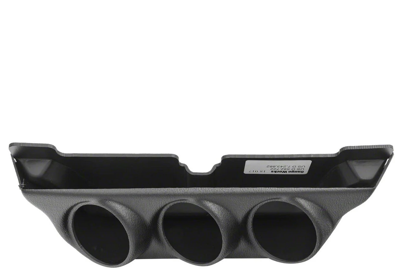 Auto Meter Overhead Console Triple Gauge Pod Mount; 2-1/16 Inch (03-09 RAM 3500)
