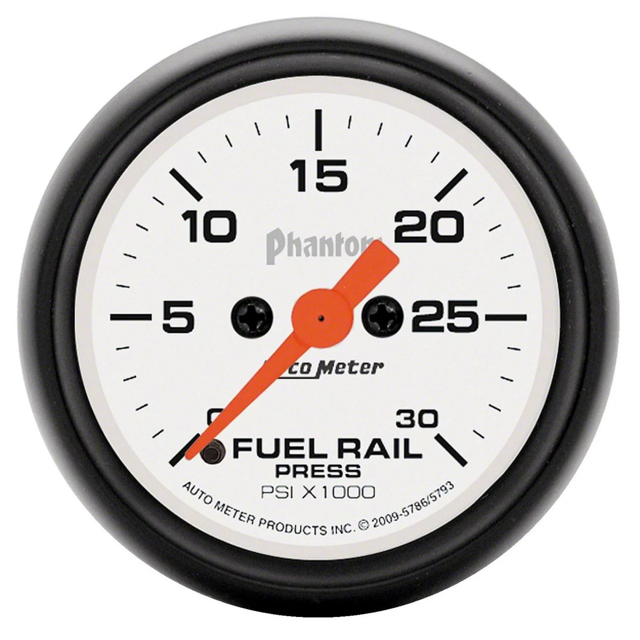 Auto Meter Phantom Series 2-1/16-Inch Fuel Rail Pressure Gauge; 0-30K PSI; Digital Stepper Motor (07-10 6.7L RAM 3500)