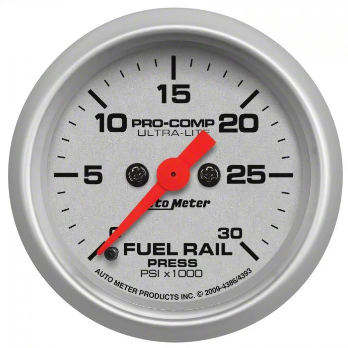 Auto Meter Ultra-Lite Series 2-1/16-Inch Fuel Rail Pressure Gauge; 0-30K PSI; Digital Stepper Motor (07-10 6.6L Duramax Sierra 2500 HD)